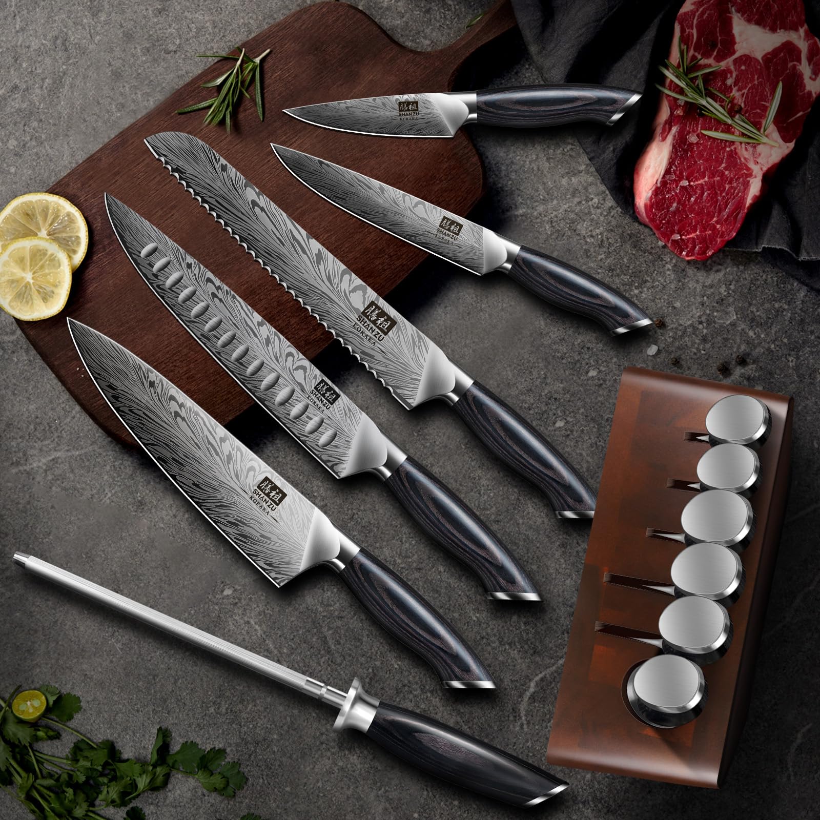 SHAN ZU cuchillo para pan ideal para rebanadas limpias.