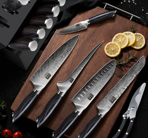 SHAN ZU cuchillo santoku 7 pulgadas ideal para cortes variados y precisos.