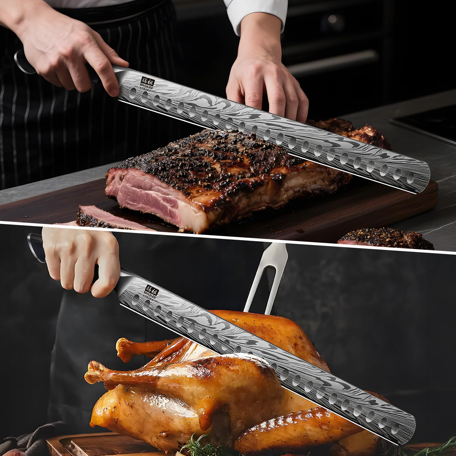 SHAN ZU cuchillo uso multifunción para carne pan y fruta.