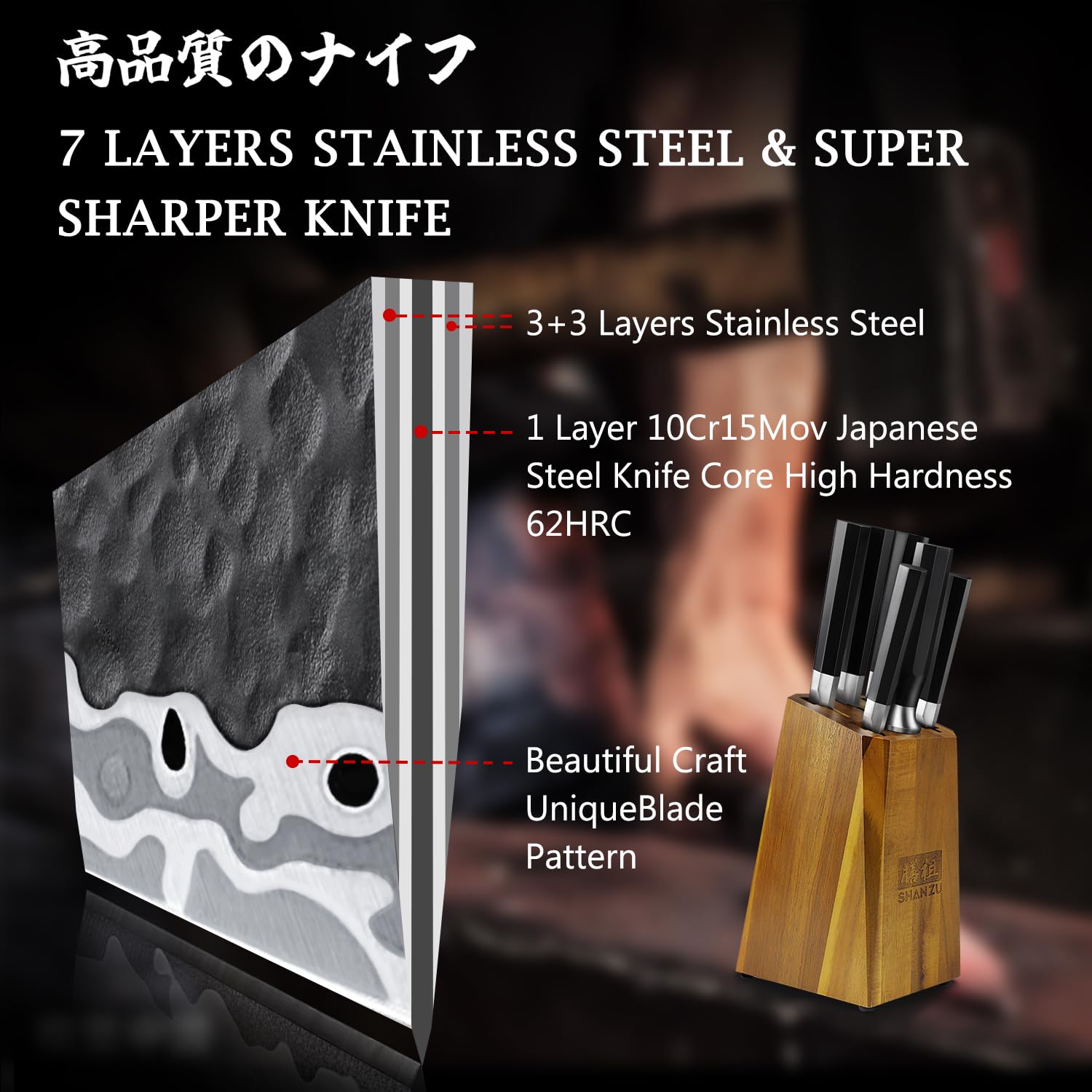 SHAN ZU cuchillo utilidad de 6 pulgadas para tareas rápidas.