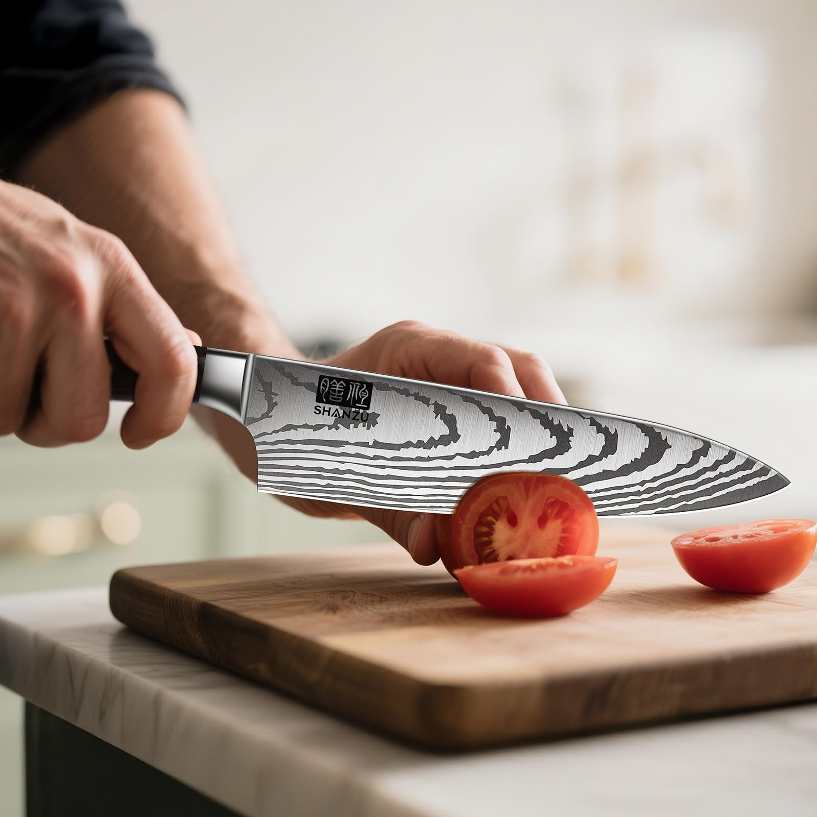 Cuchillo utilitario SHAN ZU, versatilidad diaria en la cocina.