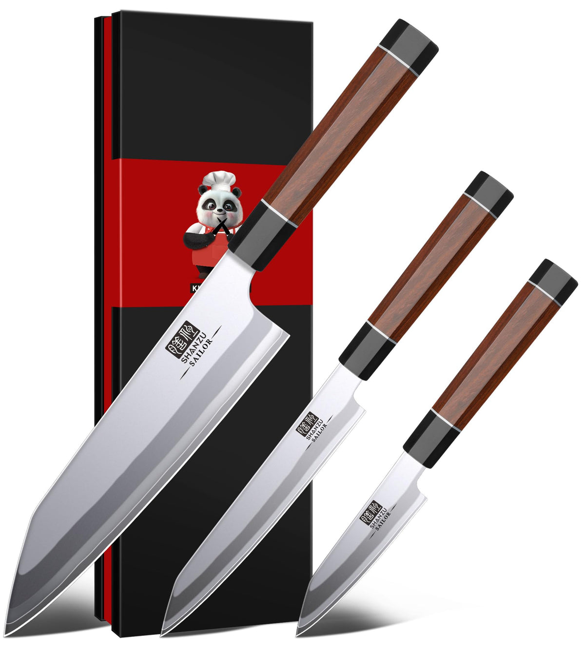 SHAN ZU cuchillos japoneses de 9 capas listos para cortes precisos en la cocina