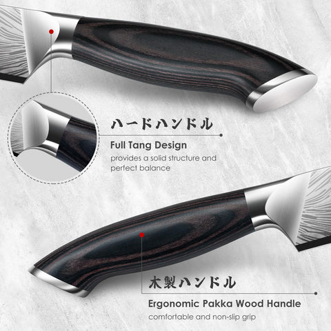SHAN ZU mango-pakkawood ergonómico en primer plano