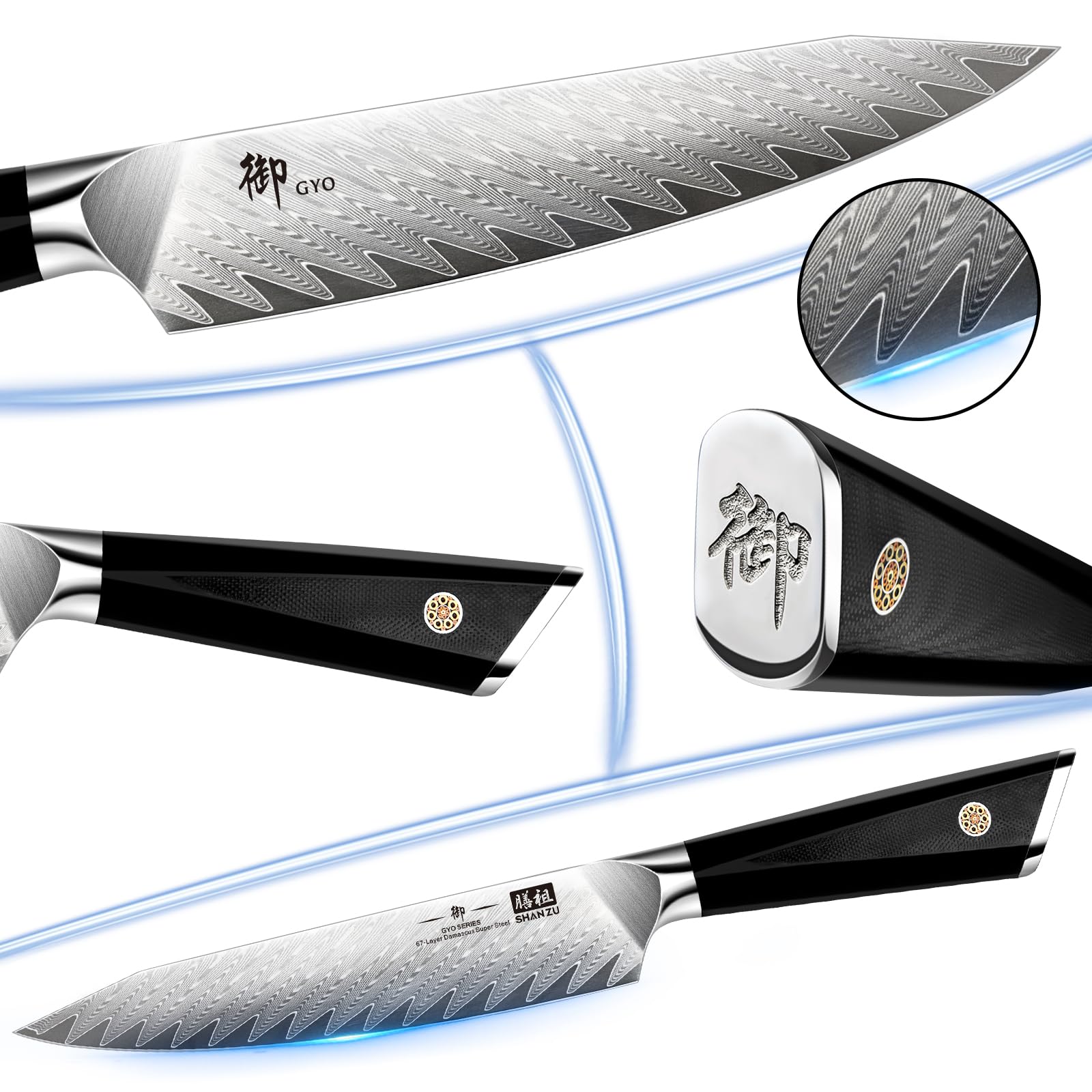 Mango G10 ergonómico SHAN ZU, agarre estable y cómodo.