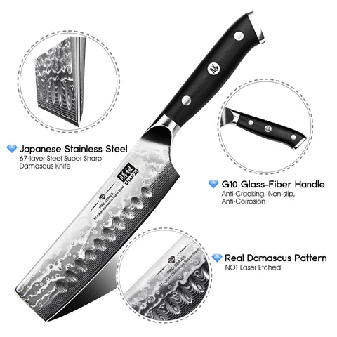 SHAN ZU mango G10 ergonómico para agarre estable durante la preparación.