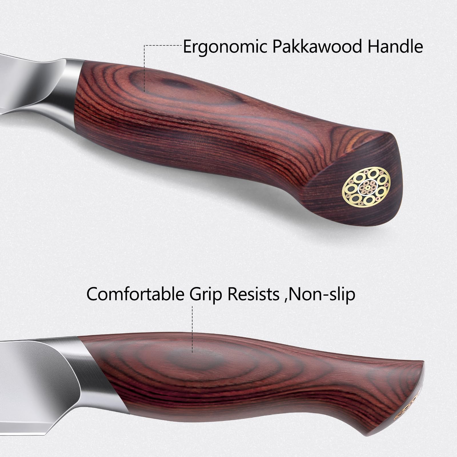 SHAN ZU Mango Pakkawood ergonómico para mayor comodidad y control