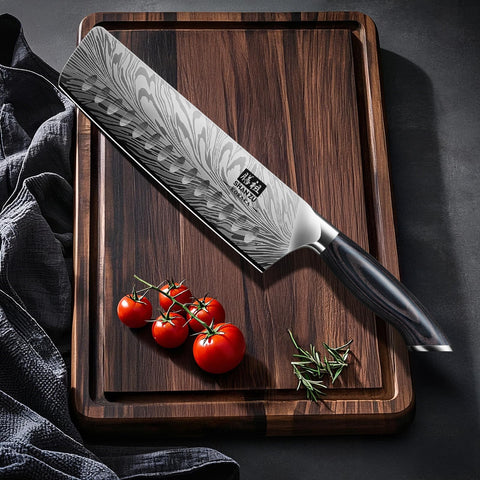 Ángulo de 12° en SHAN ZU Nakiri para filo más duradero.