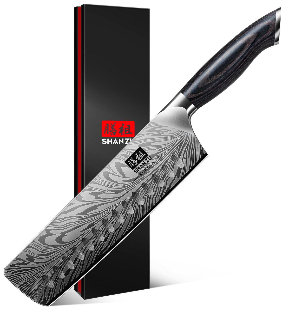 SHAN ZU Nakiri: hoja de 2 mm para cortes finos y precisos.