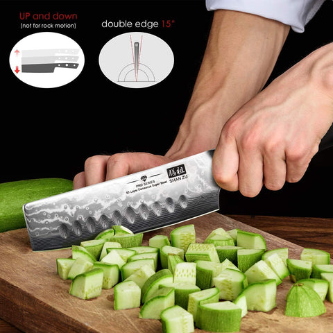 SHAN ZU peso de 270 g ofrece equilibrio y control al cortar.