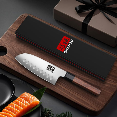 SHAN ZU Santoku en caja regalo, perfecto como regalo culinario.