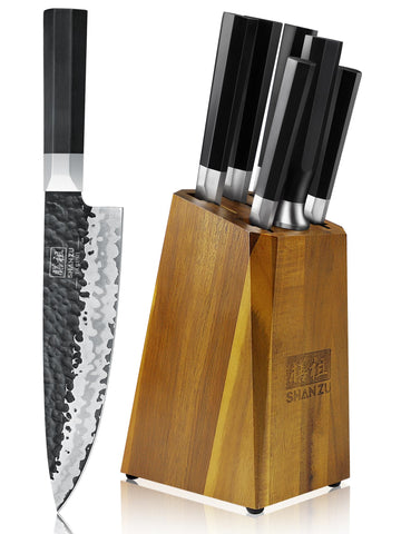 SHAN ZU cuchillo chef de 8 pulgadas con filo ultra afilado para cortes precisos.