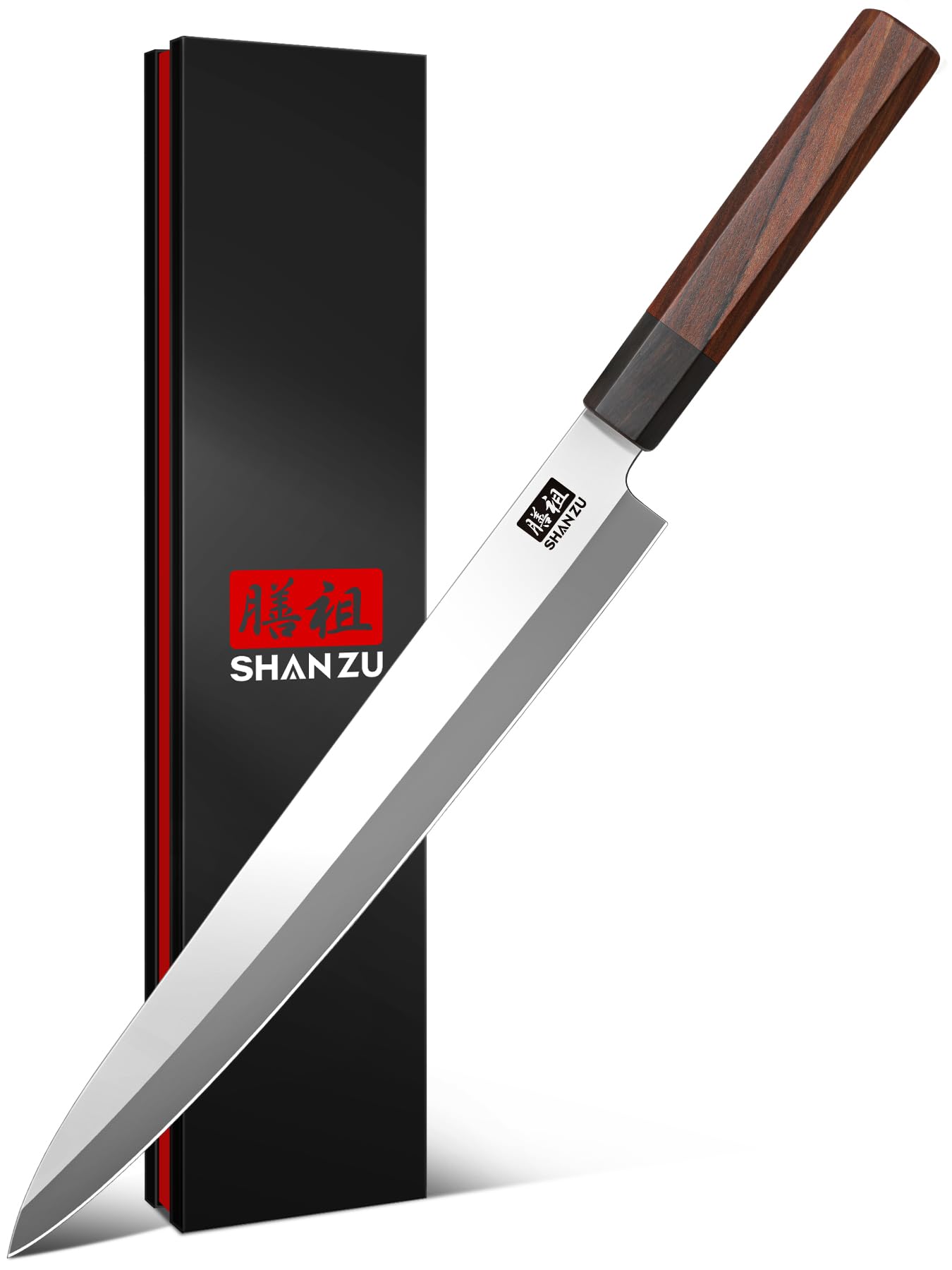 Navaja SHAN ZU para sushi con corte preciso y uniforme.