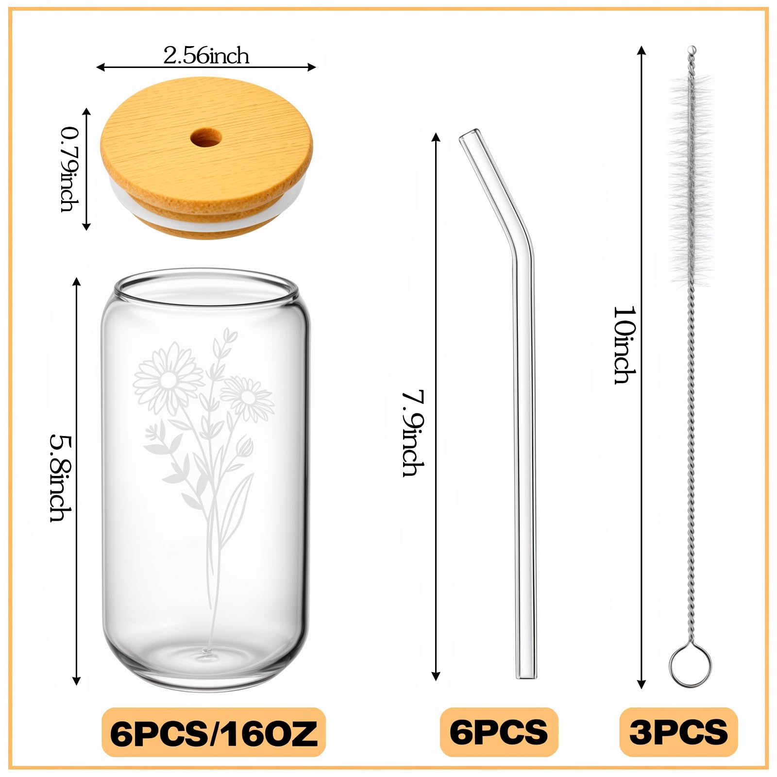 Vaso SHANDERBAR con diseño floral de rosas y crisantemos para uso diario