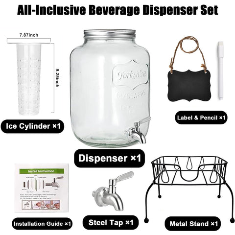 dispensador versátil para fiestas con gran capacidad de 2 galones.