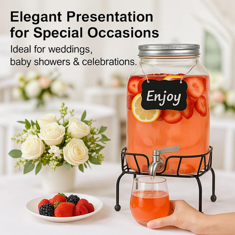 etiqueta de pizarra y lápiz para personalizar bebidas.