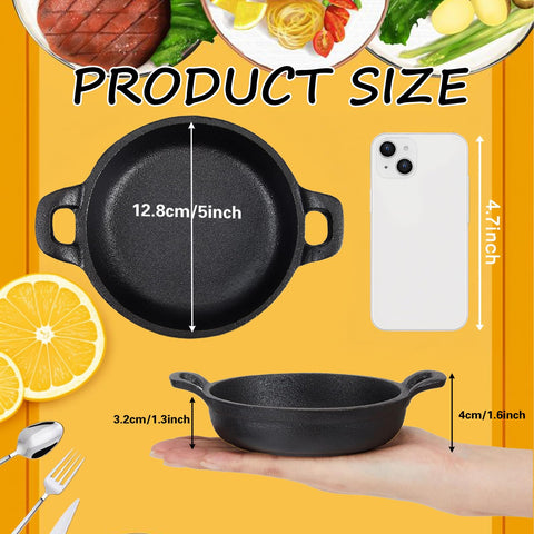 SHANDERBAR mini sartenes acabado mate negro para cocina diaria