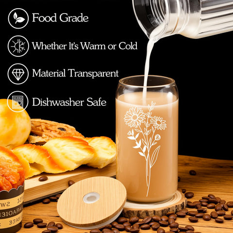 Vaso SHANDERBAR en forma de lata con motivo floral para reuniones
