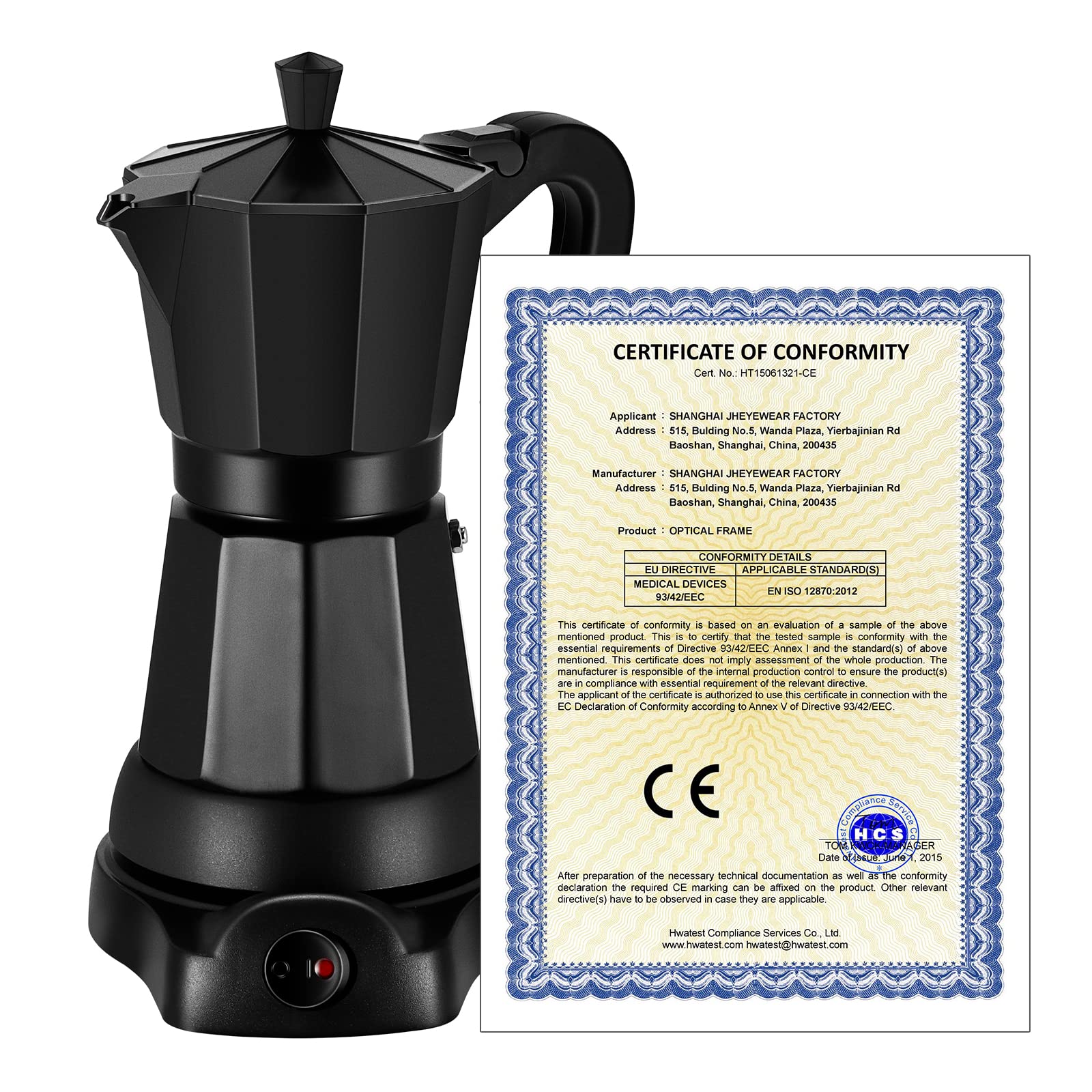 SHANGSKY cafetera moka 6 tazas ideal como regalo para amantes del café