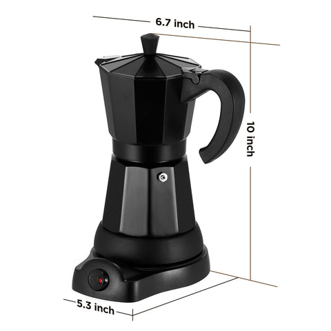 SHANGSKY cafetera moka 6 tazas salida de vapor con seguridad para un manejo seguro