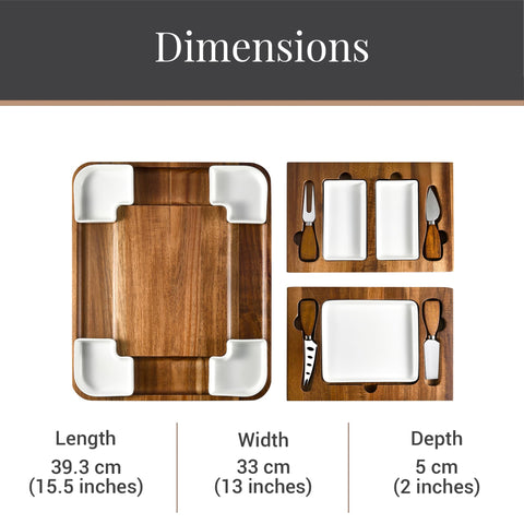 Shanik superficie de madera de acacia duradera y resistente al uso.