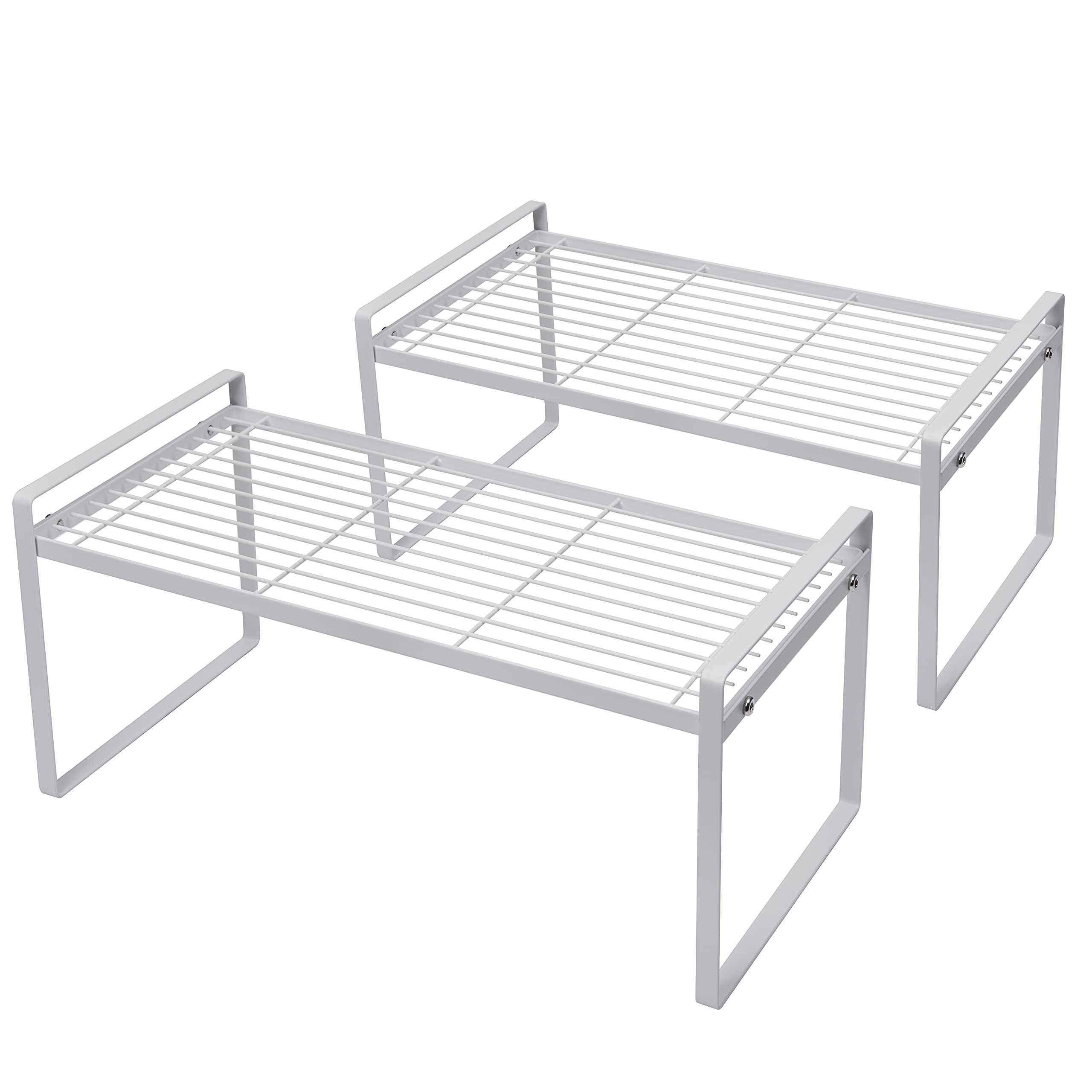 Estante doble de Shantton para gabinete, ideal para organizar botellas y utensilios.