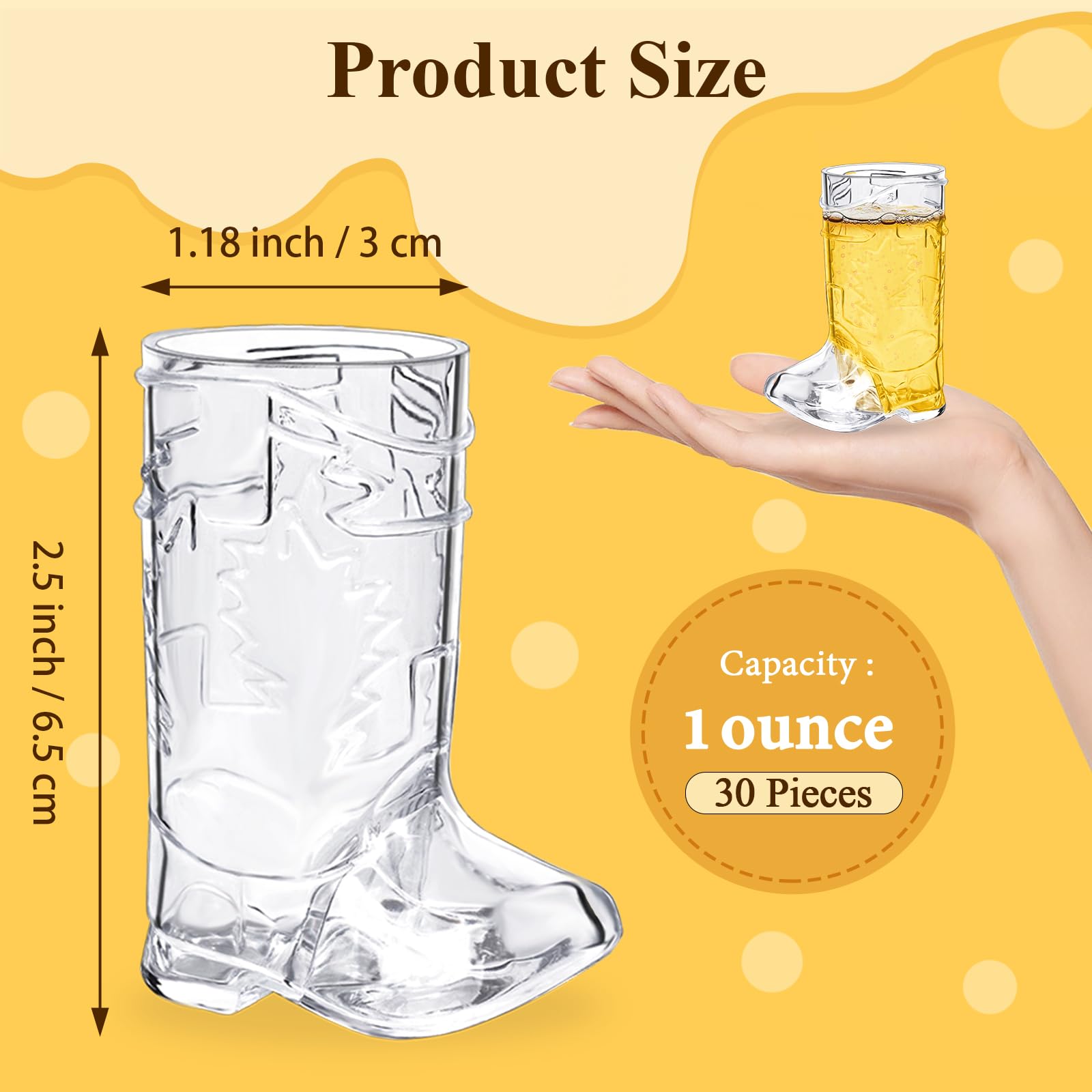 SHAOQINLIN pack de vasos bota vaquera, perfecto para compartir entre amigos.