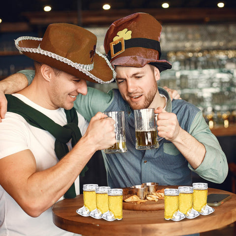 SHAOQINLIN vasos plásticos claros, botas vaqueras con diseño festivo.