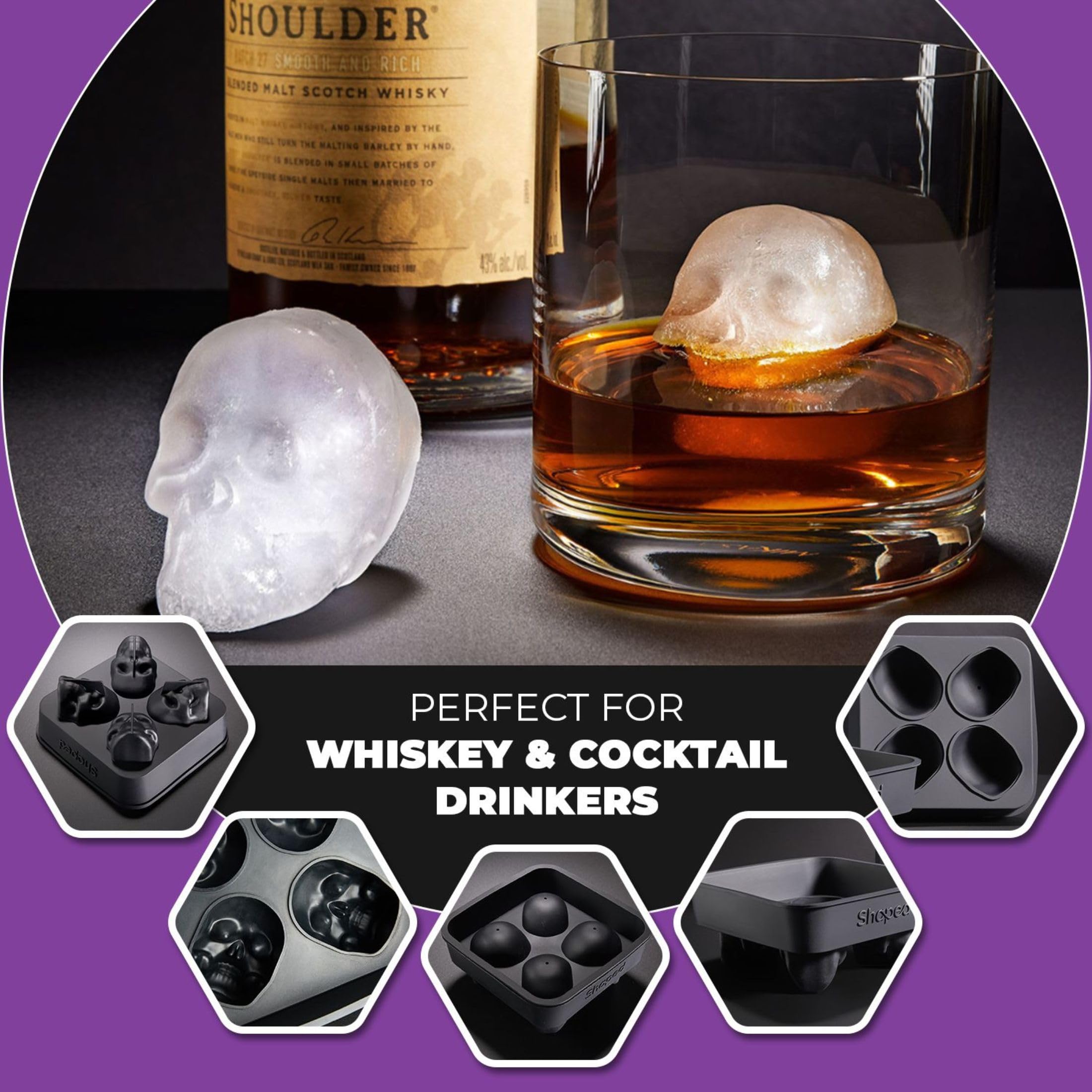 Shaped regalo ideal para amantes del whisky y barman.
