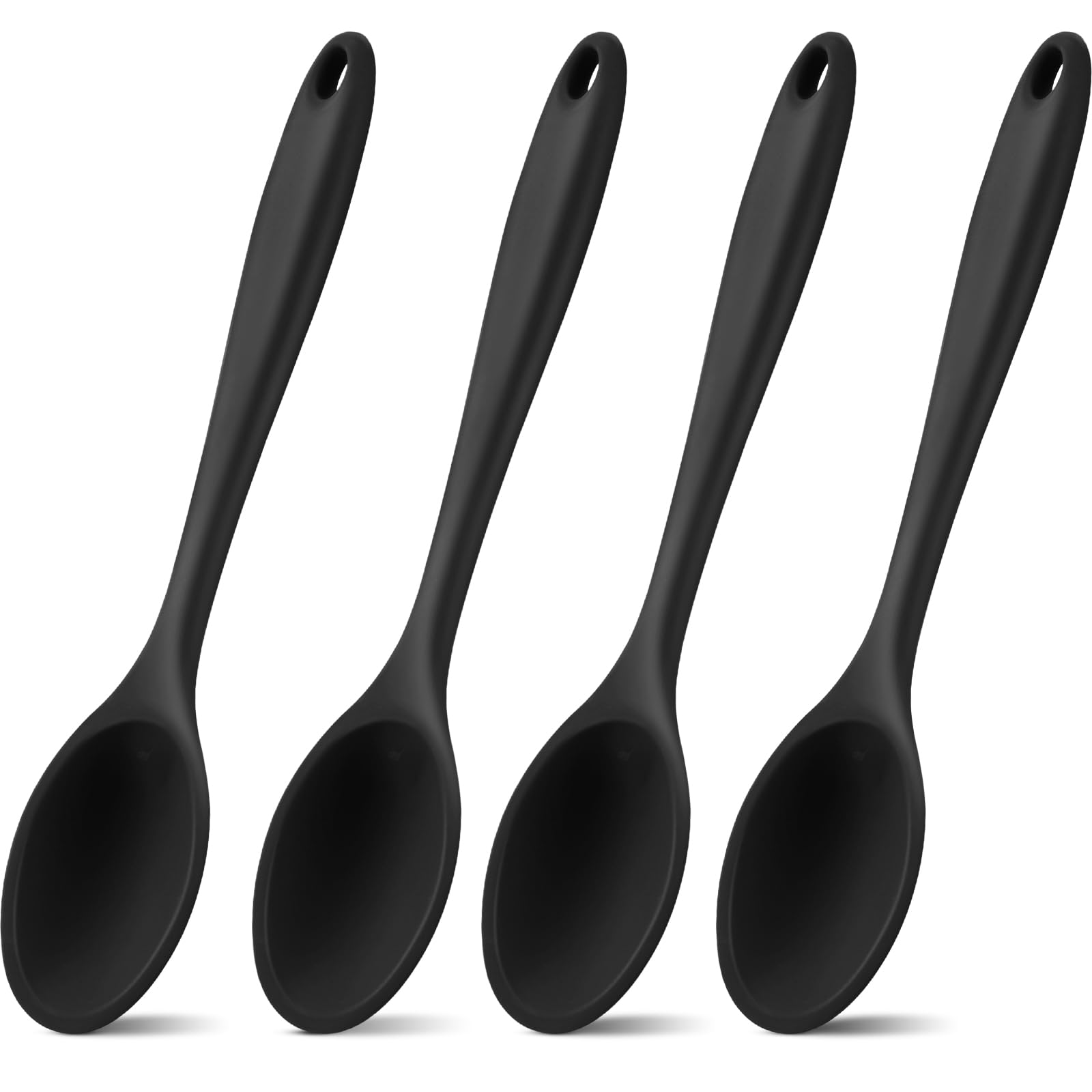 Cucharas Shappy de silicona de 10,6 pulgadas para mezclar sin rayar utensilios antiadherentes.