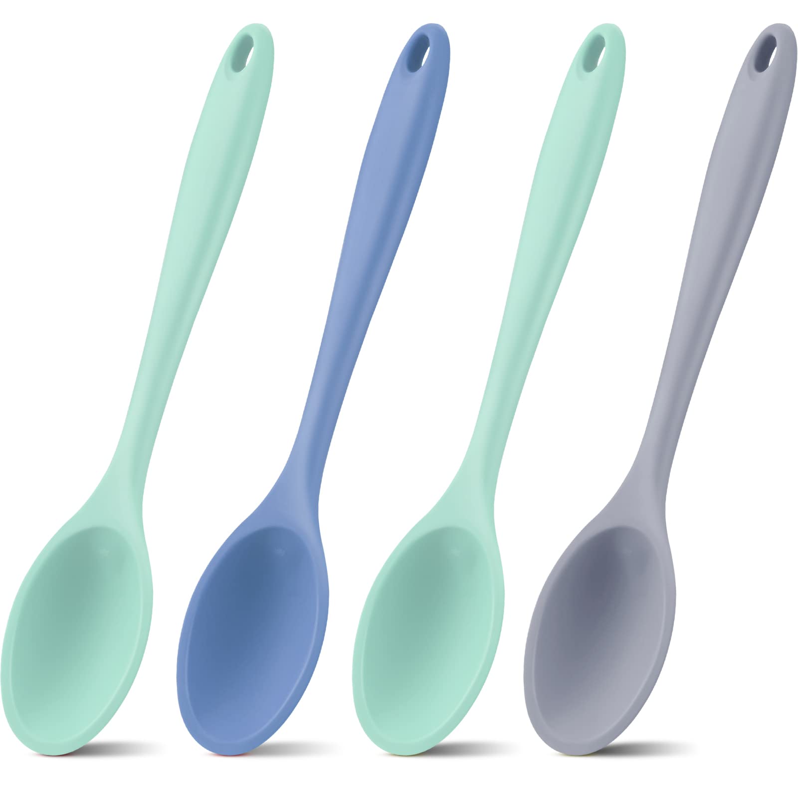 Shappy cuchara de silicona de 10,6 pulgadas para cocinar sin rayar sartenes antiadherentes.
