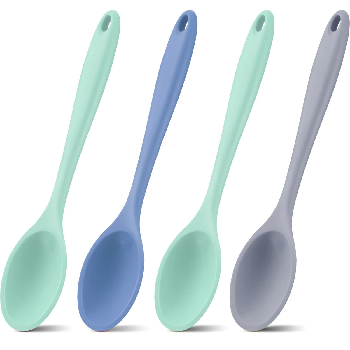 Shappy cuchara de silicona de 10,6 pulgadas para cocinar sin rayar sartenes antiadherentes.