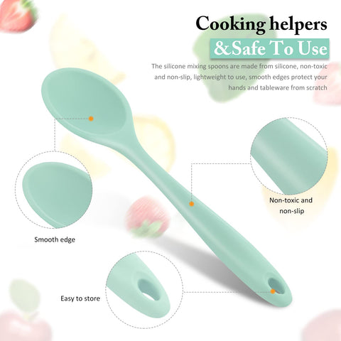 Uso multifuncional de las cucharas Shappy para mezclar ensaladas y salsas.
