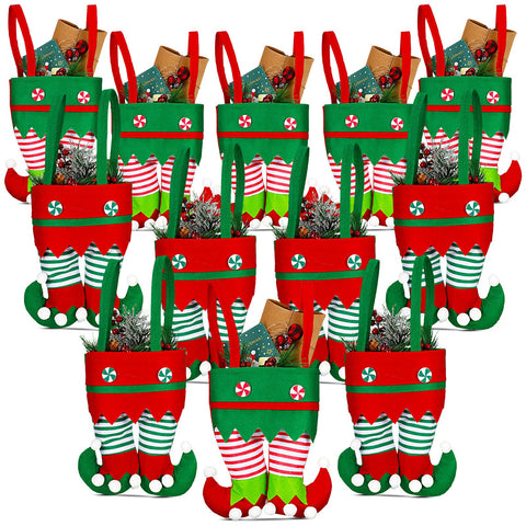 Shappy pantalones de Santa: bolsa de fieltro festiva para regalos navideños.