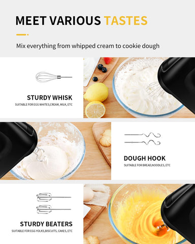 Accesorios de acero inoxidable SHARDOR para batidos, masas y merengues.