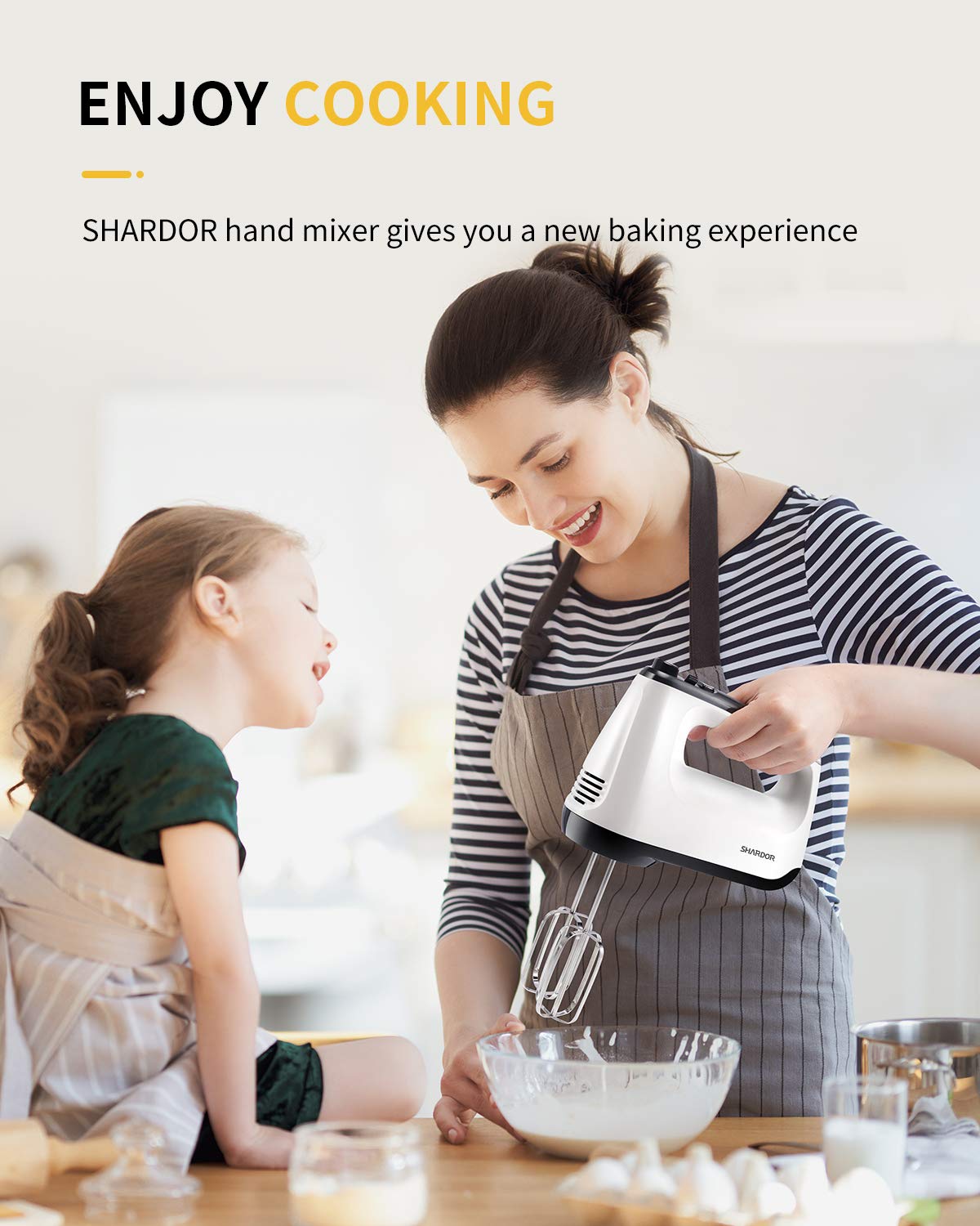 Diseño ergonómico SHARDOR para uso cómodo al hornear
