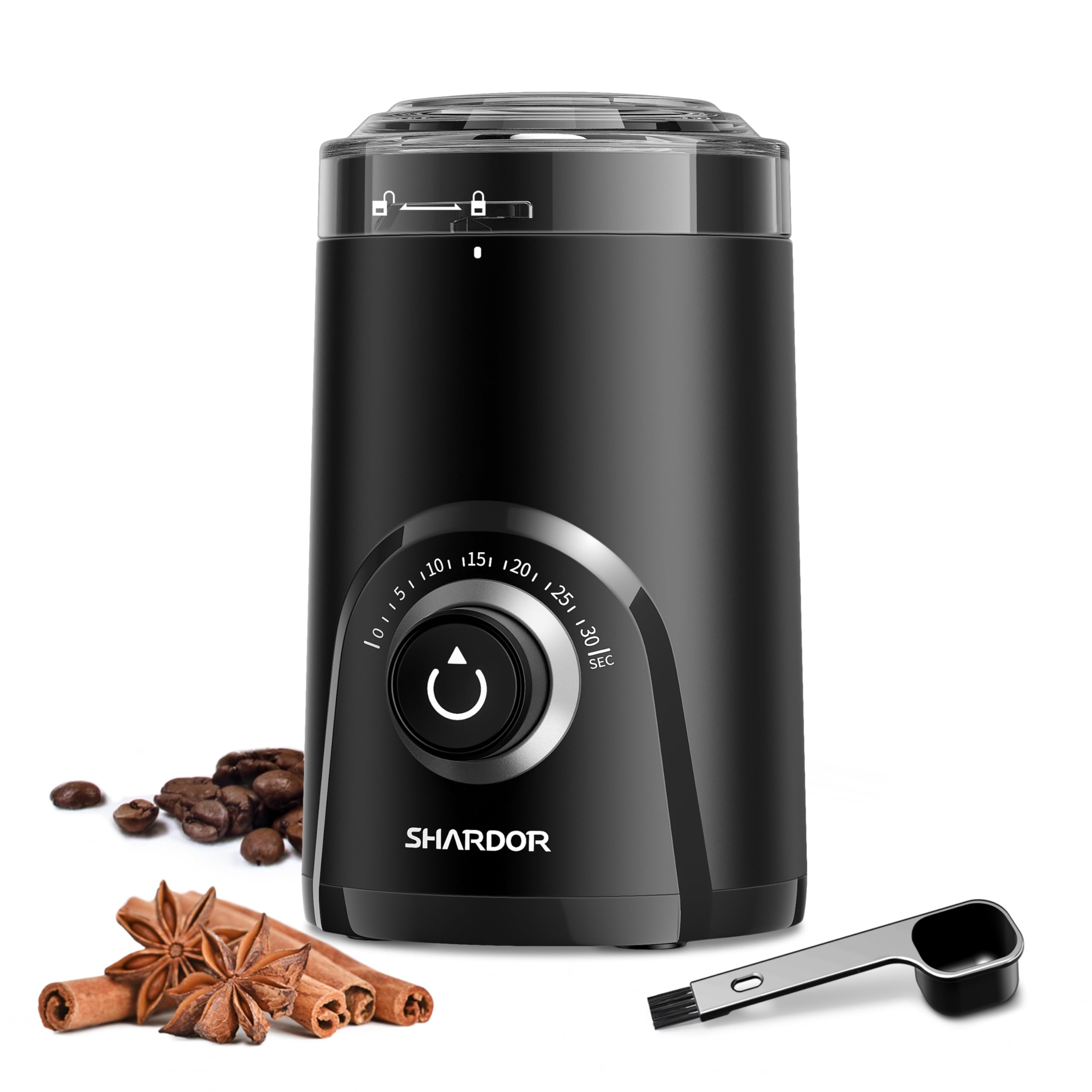 SHARDOR Grinder frente: diseño compacto ideal para cocinas pequeñas.