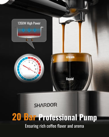 SHARDOR: motor 1350W para extracción rápida y sabores intensos.