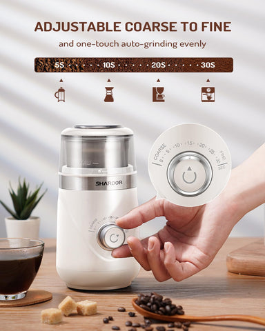 SHARDOR molinillo cafe capacidad 2,5oz para preparar varias tazas.
