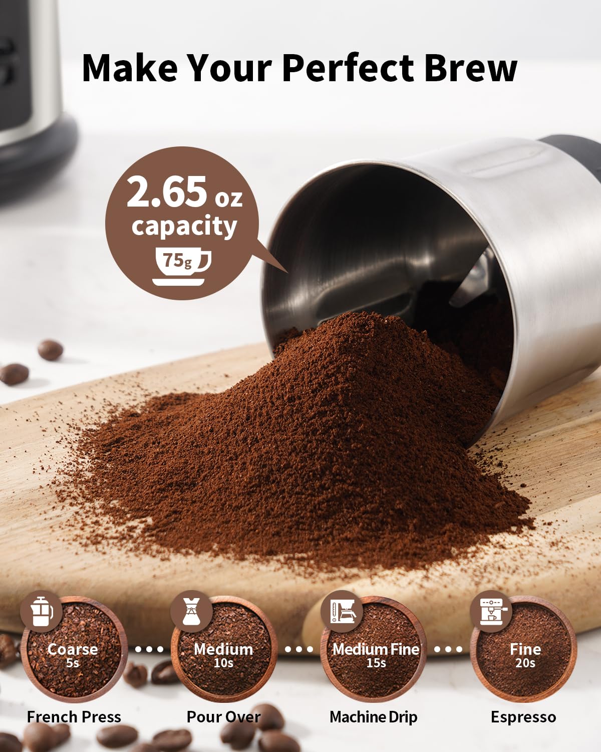 SHARDOR cuchillas de acero inoxidable mejoradas para molienda más consistente