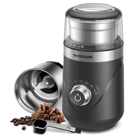 SHARDOR molino de café silencioso, molienda suave para mañanas tranquilas.