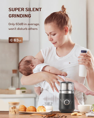 SHARDOR molino de café, taza removible facilita uso y limpieza.