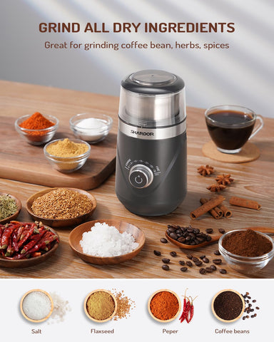 SHARDOR molino de café, usos multi para especias y hierbas.