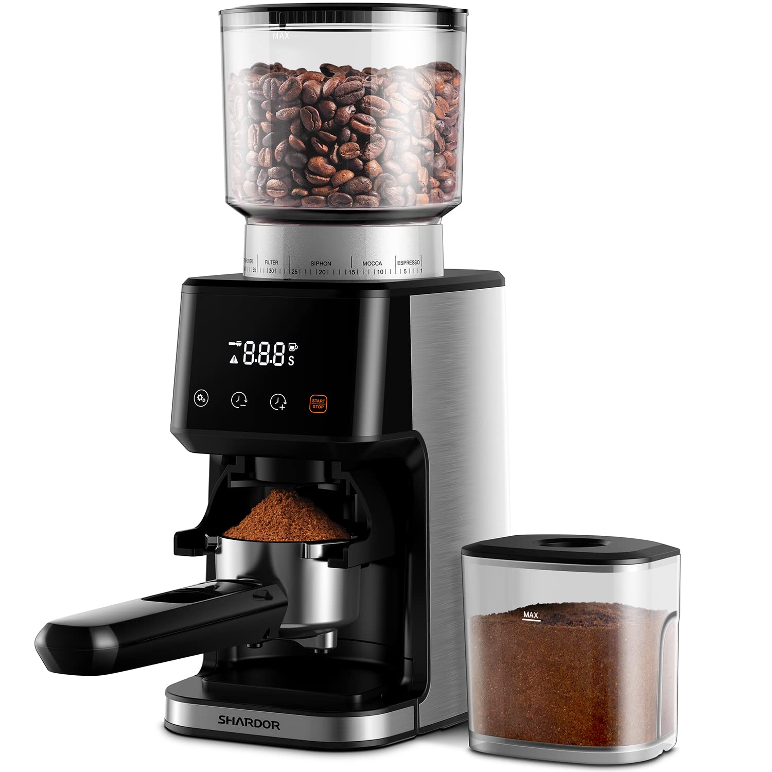 SHARDOR muelas cónicas de 40 mm para espresso con molienda uniforme.