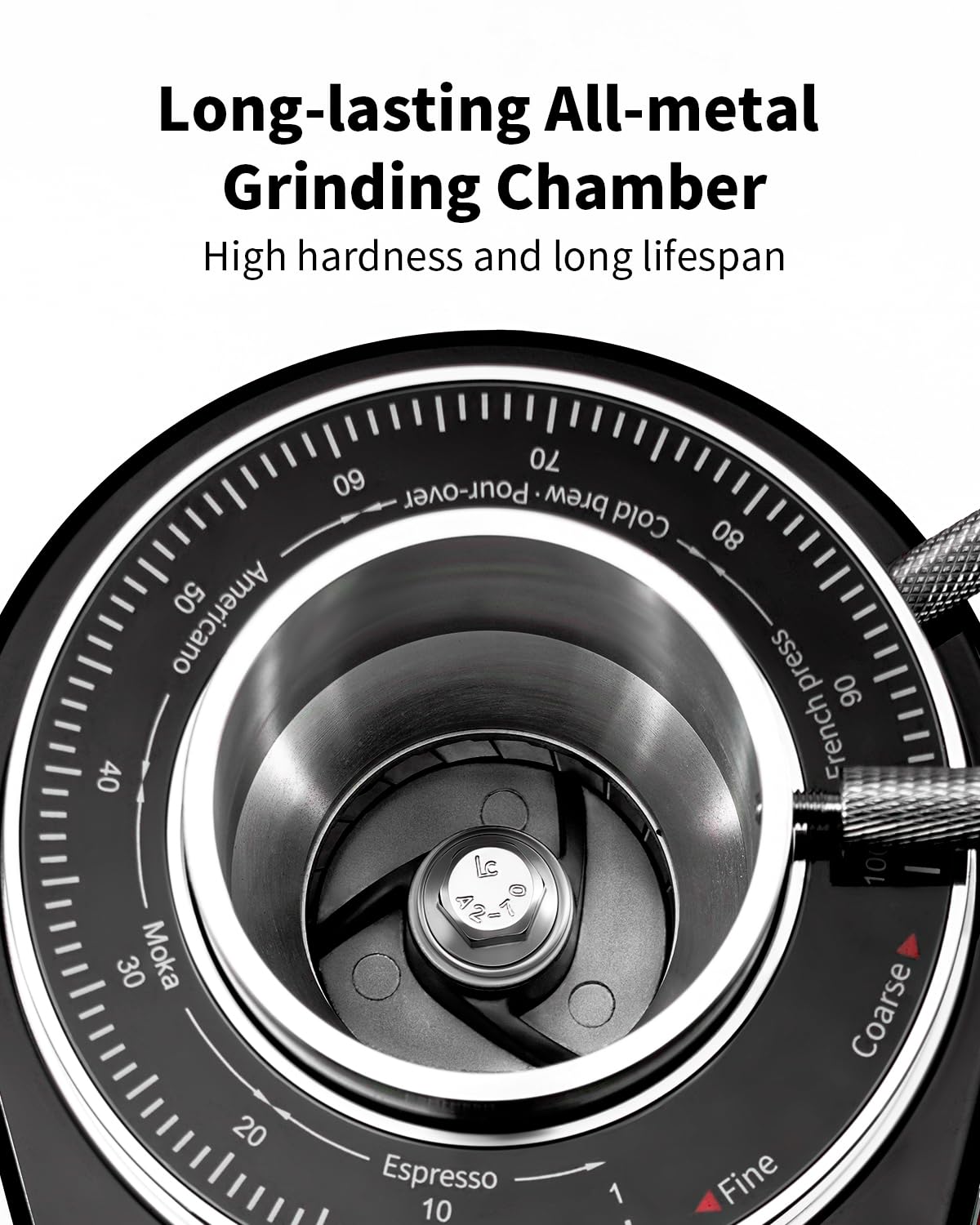 SHARDOR molinillo 64mm, cámara de molienda de metal que aporta durabilidad