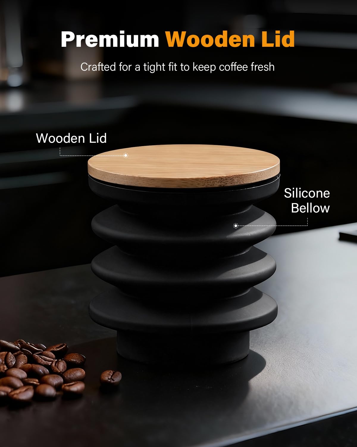 La tapa de madera SHARDOR ofrece cierre seguro y almacenamiento ordenado.
