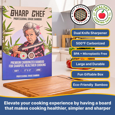 Sharp Chef bambú maduro orgánico, opción sostenible para cocinar