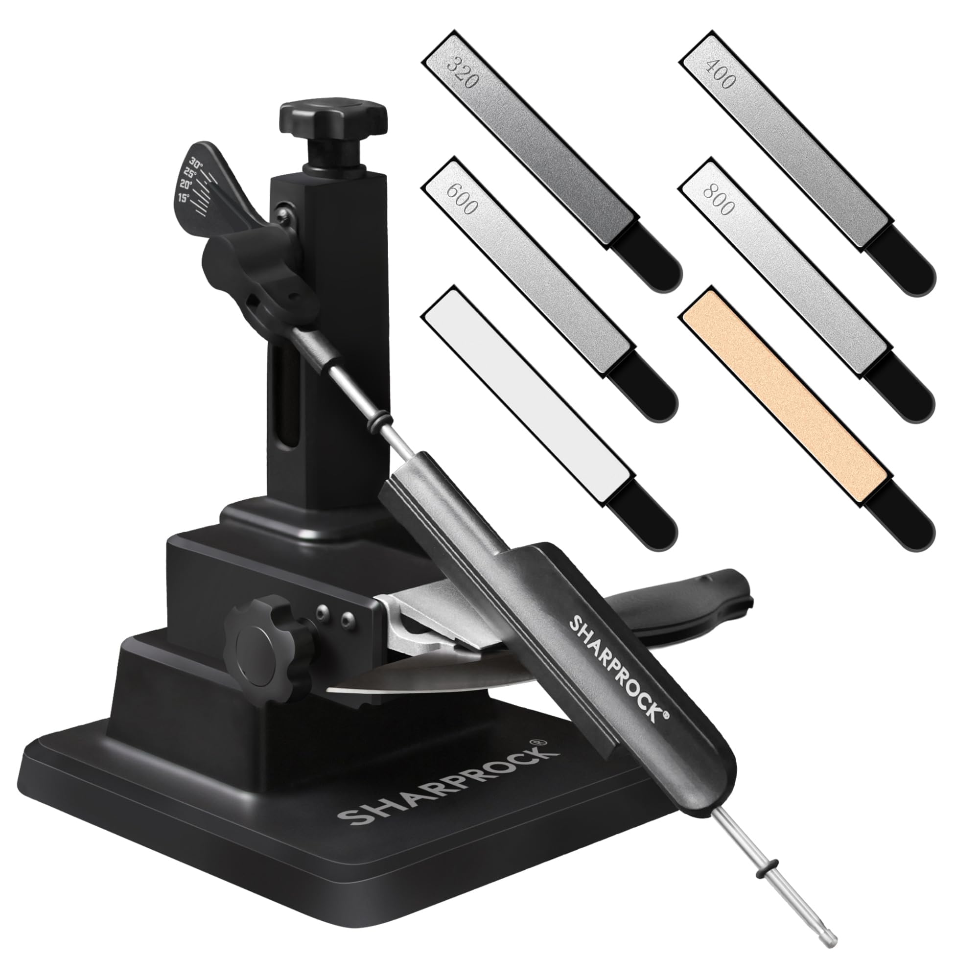SHARP ROCK afilador: ángulo preciso para cuchillos de cocina.