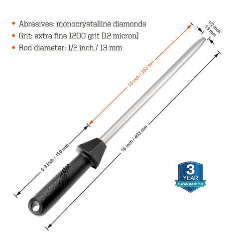 SHARPAL 119N: barra de afilar redonda para uso cómodo y eficiente.