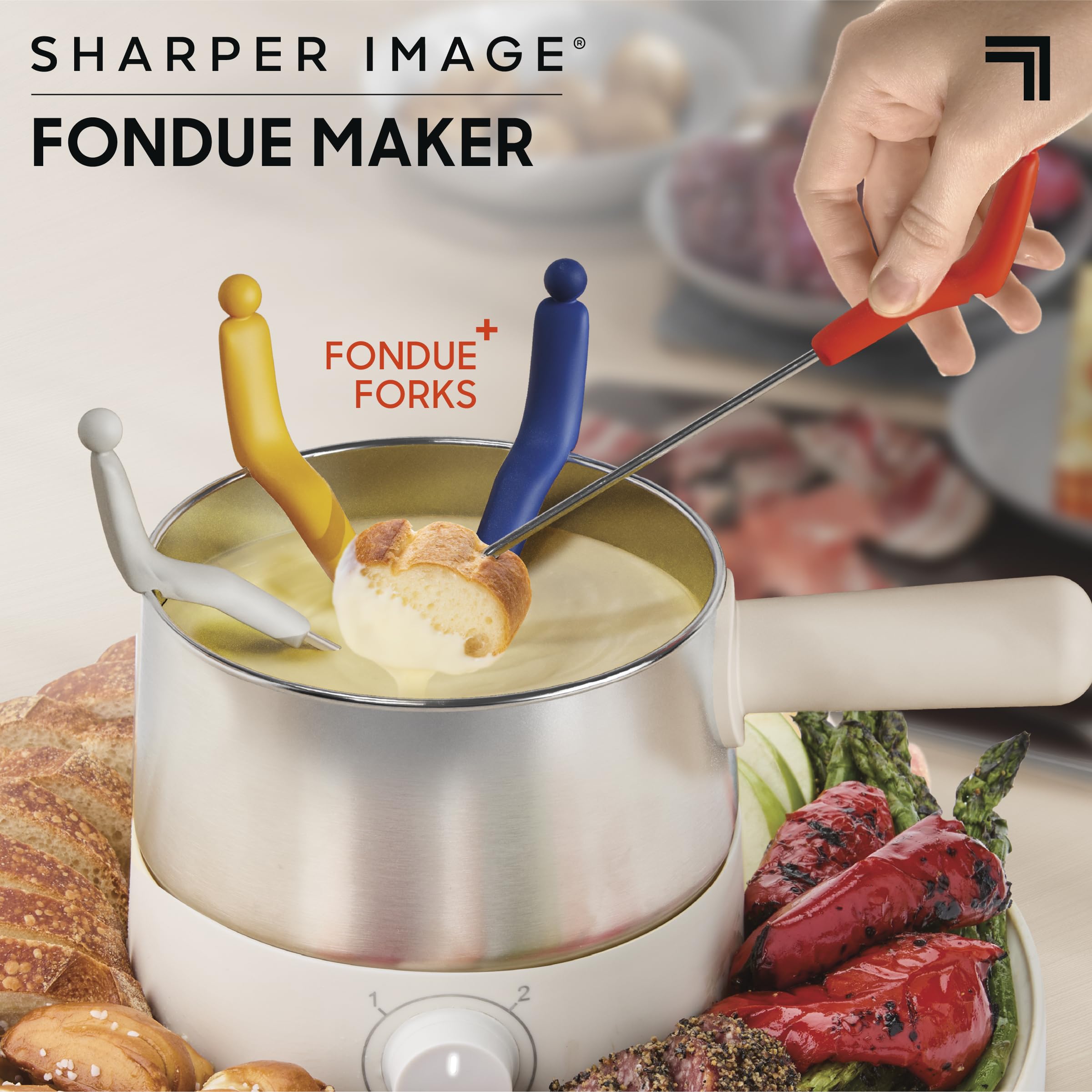 Sharper Image Fondue: control de temperatura ajustable para chocolate o queso