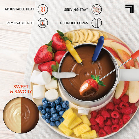 Sharper Image Fondue: olla 0,85 L para reuniones íntimas